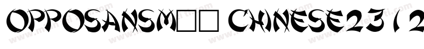 opposansm常规 chinese2312字体转换